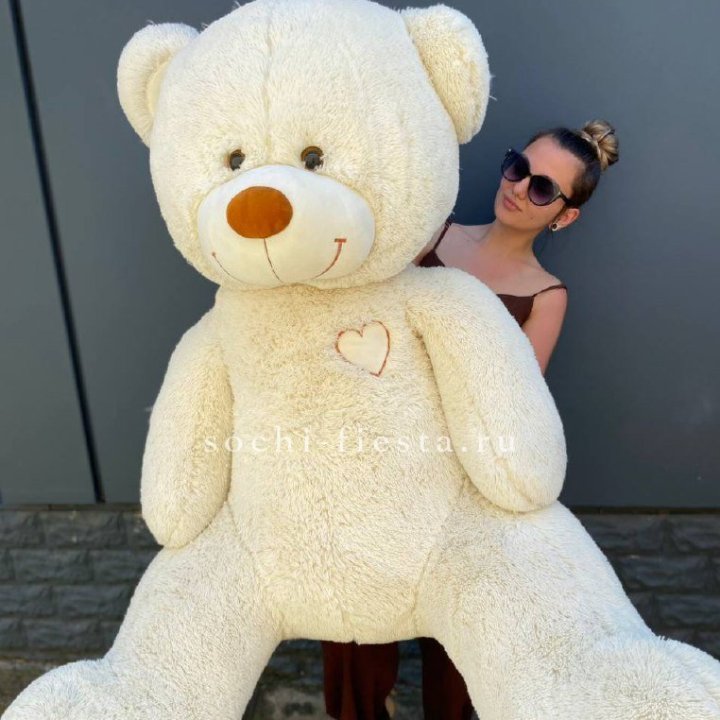 Белый плюшевый мишка большой в Саранске