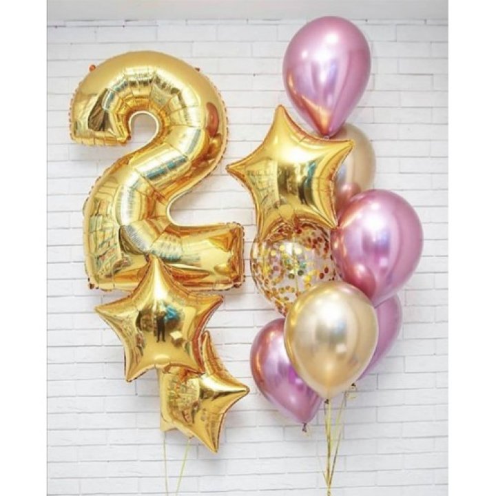 Цифра с фонтанами шаров  в Саранске