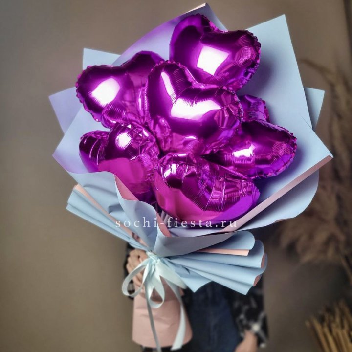 Букет из шаров сердец  в Саранске