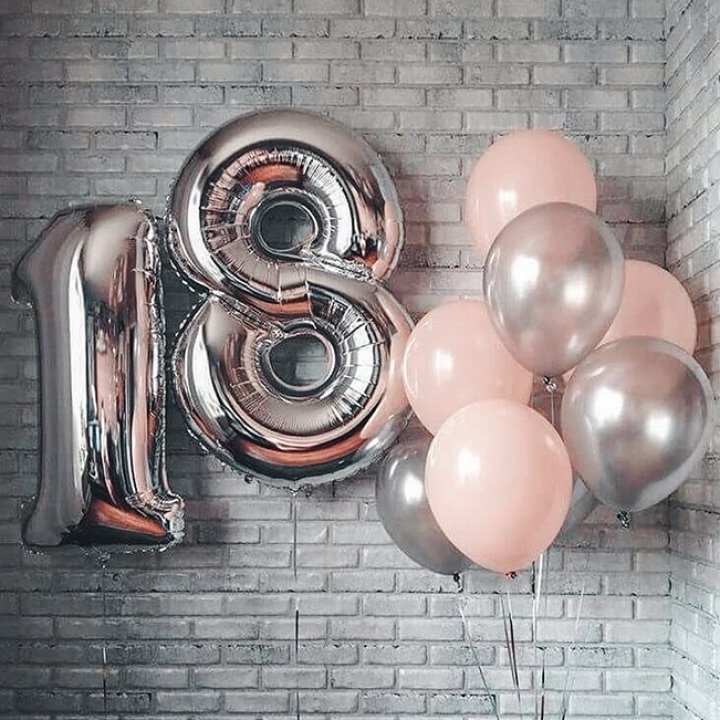 Фольгированный шар Серебряная Цифра в Саранске