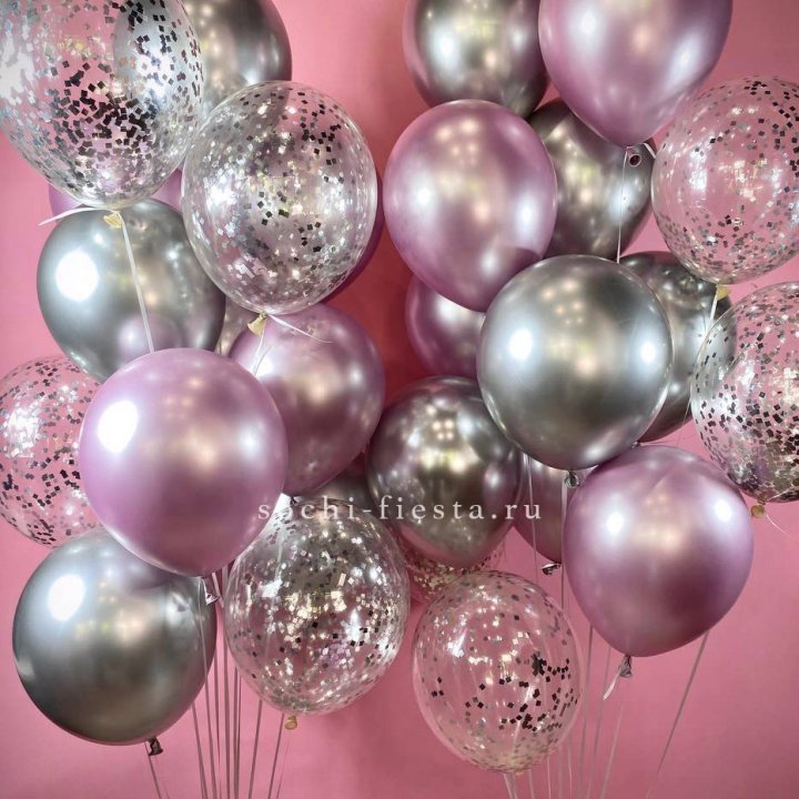 Фонтан шаров "Сильвер пинк" в Саранске