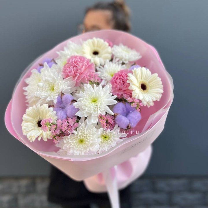 Букет цветов "Пинк спринг" в Саранске