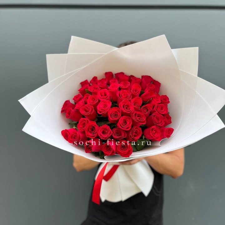 51  красная роза в Саранске