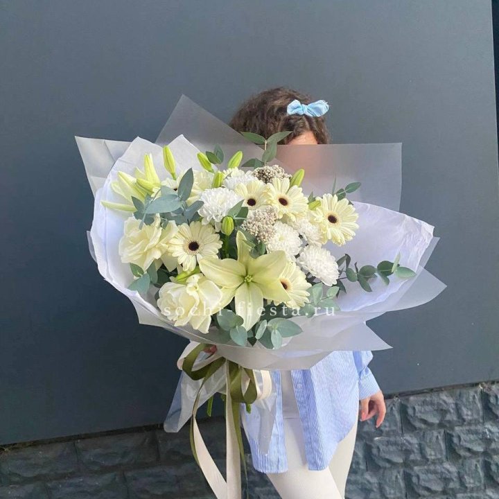 Букет с лилией и герберой в Саранске