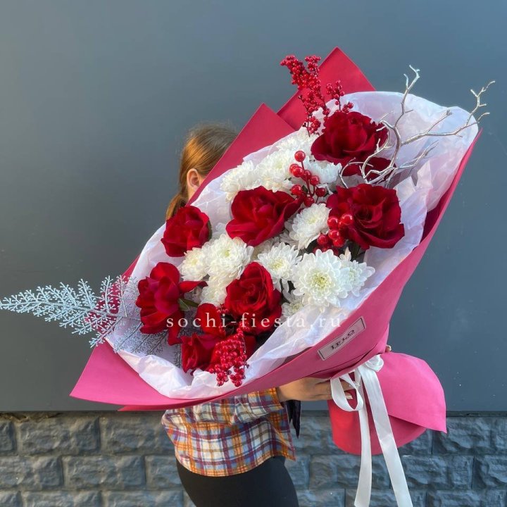 Букет "Яркая зима" в Саранске