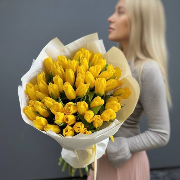 51 желтый тюльпан в Саранске