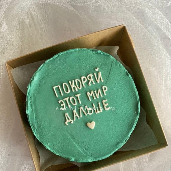 Бенто-торт "Покоряй этот мир" в Саранске