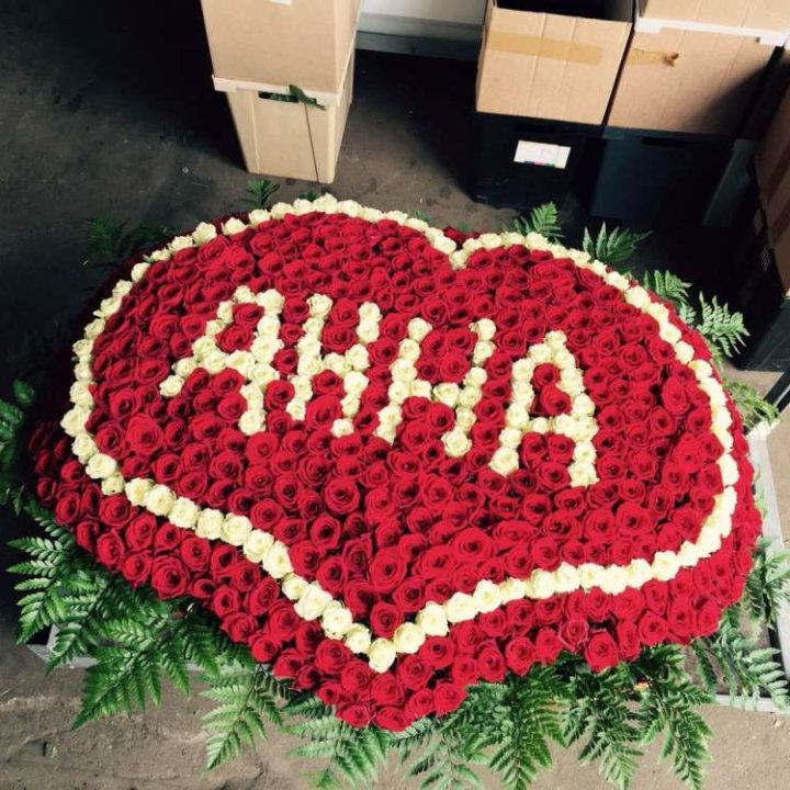 555 роз с именем в Саранске