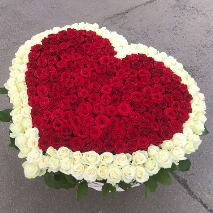 333 розы в корзине в Саранске