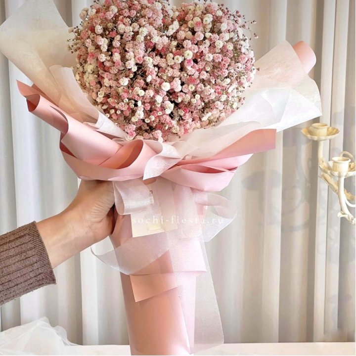 Сердце из гипсофилы  в Саранске