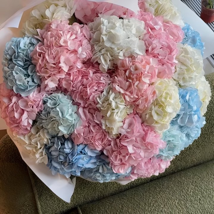 Букет гортензий микс в Саранске