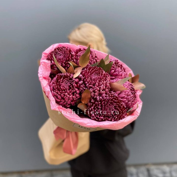 7 Хризантем Бигуди в золоте в Саранске