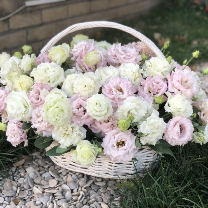 Корзина с эустомой в Саранске