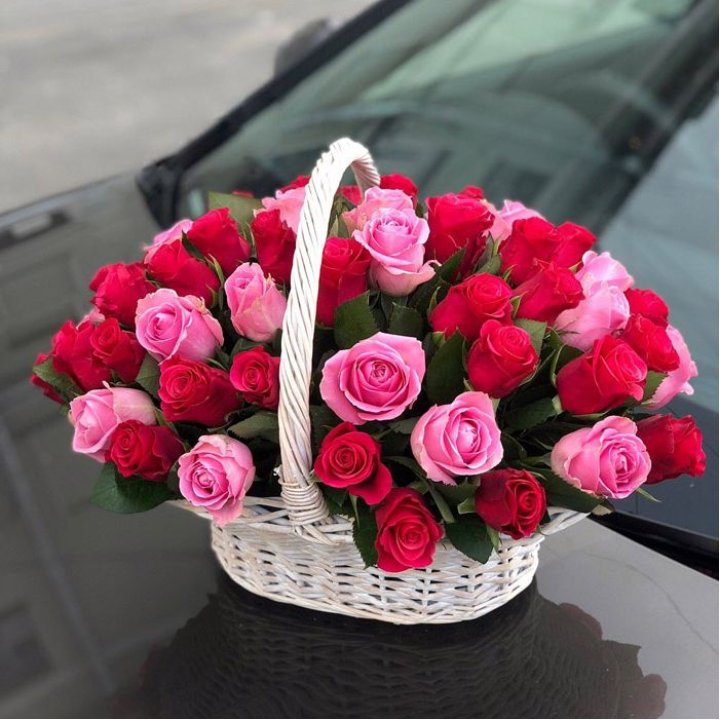 Корзина с розами  в Саранске