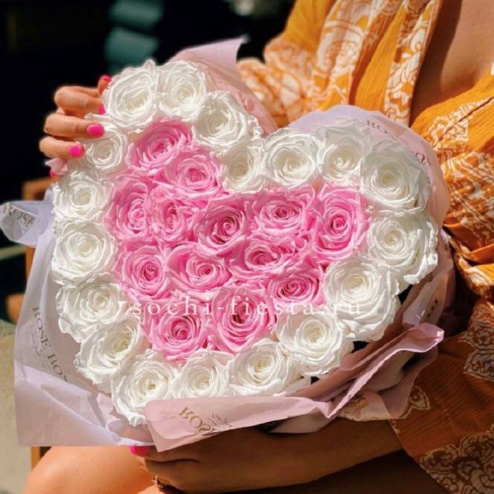 Бокс сердце с розами №2 в Саранске