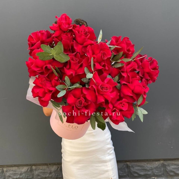 Бокс из 17 французских роз в Саранске