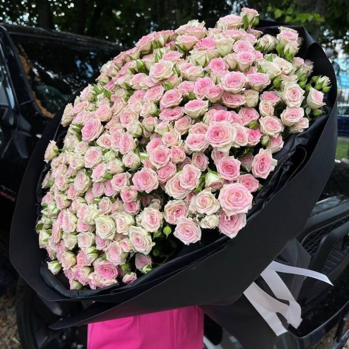 101 кустовая роза "Твистер" в Саранске