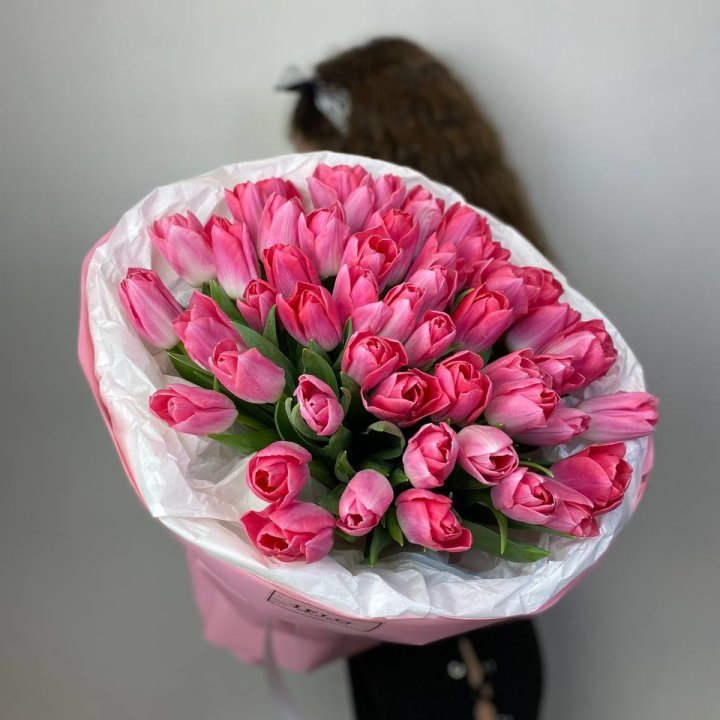 51 розовый тюльпан "Рози" в Саранске