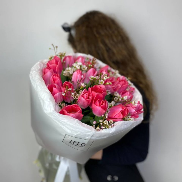 Дуо тюльпаны с хамелациумом в Саранске