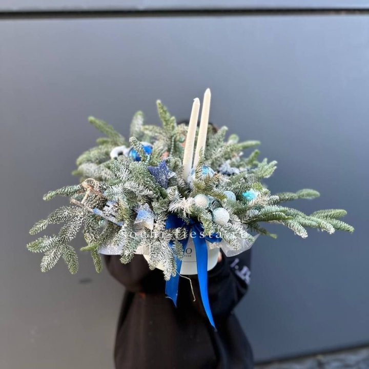 Новогодняя композиция в коробке  в Саранске