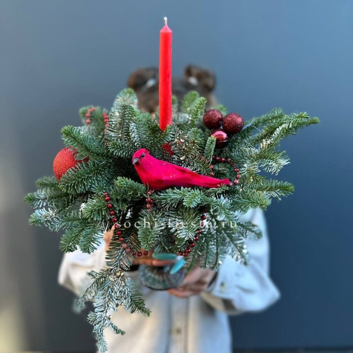 Новогодняя композиция в бокале в Саранске