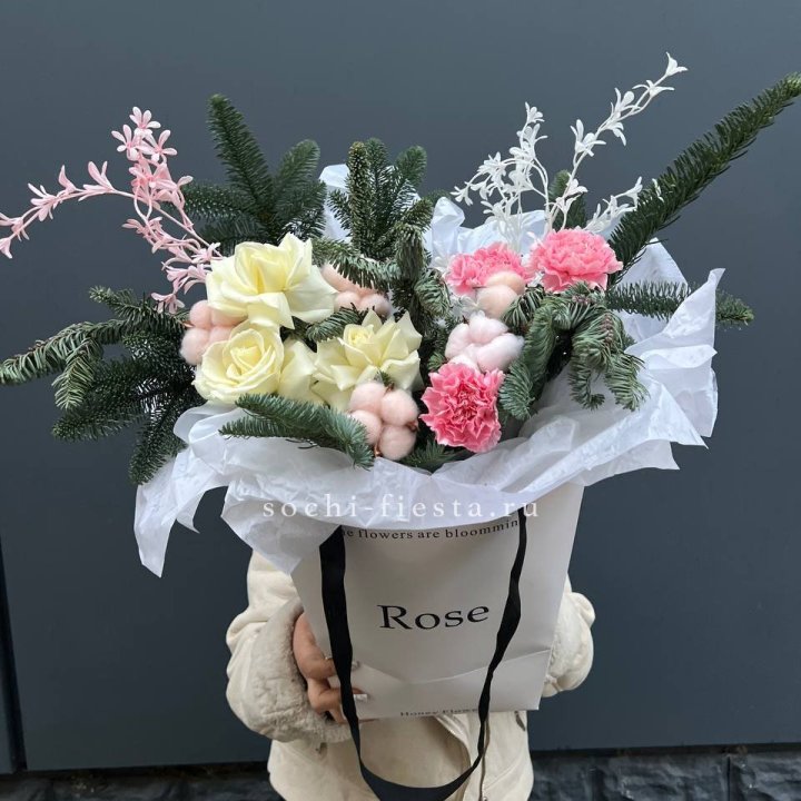 Цветочная сумка с нобилисом в Саранске