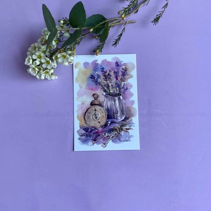 Открытка к букету "Часы" в Саранске