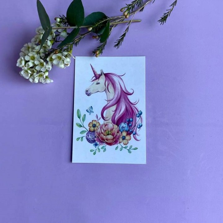 Открытка к букету "Единорог" в Саранске