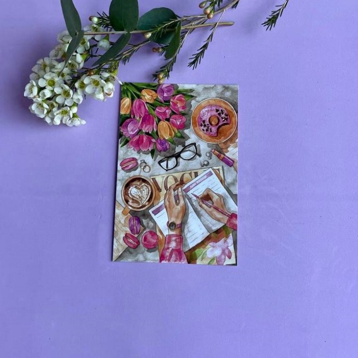 Открытка к букету "Леди на работе" в Саранске