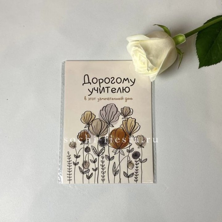 Открытка к букету "Дорогому учителю" в Саранске