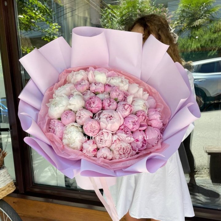 51 розовый пион в Саранске