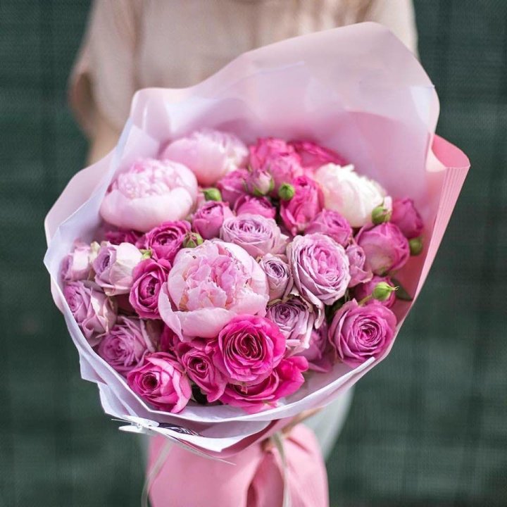 Букет с пионами "Леси" в Саранске