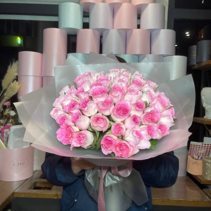  51 розовых роз в Саранске