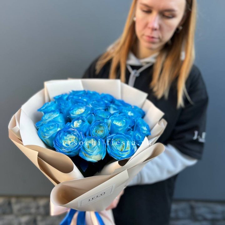 Букет синих роз блю логан в Саранске