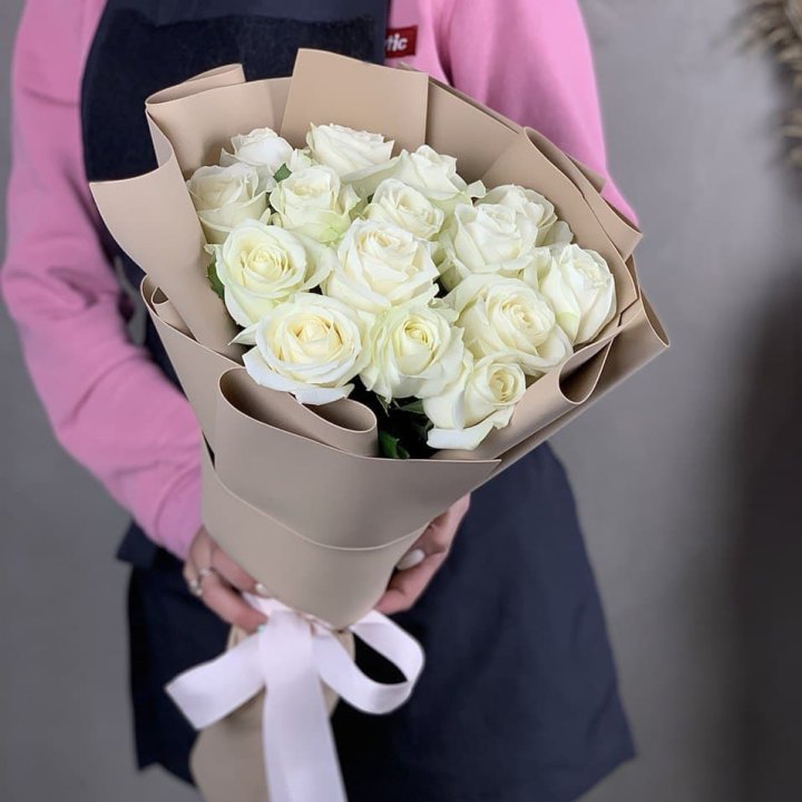 15 белых роз миракли в Саранске