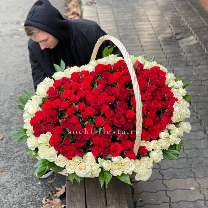 201  роза в корзине   в Саранске