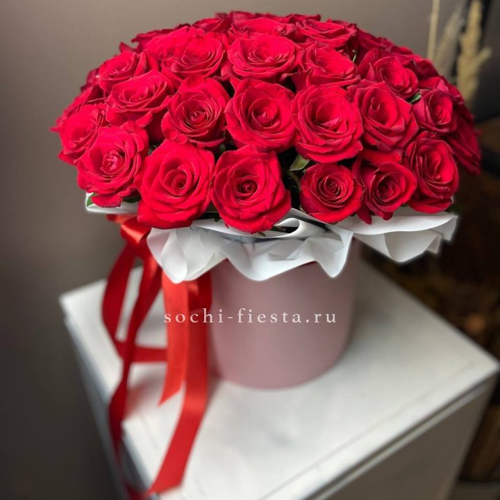 Красные розы 51шт  в коробке в Саранске