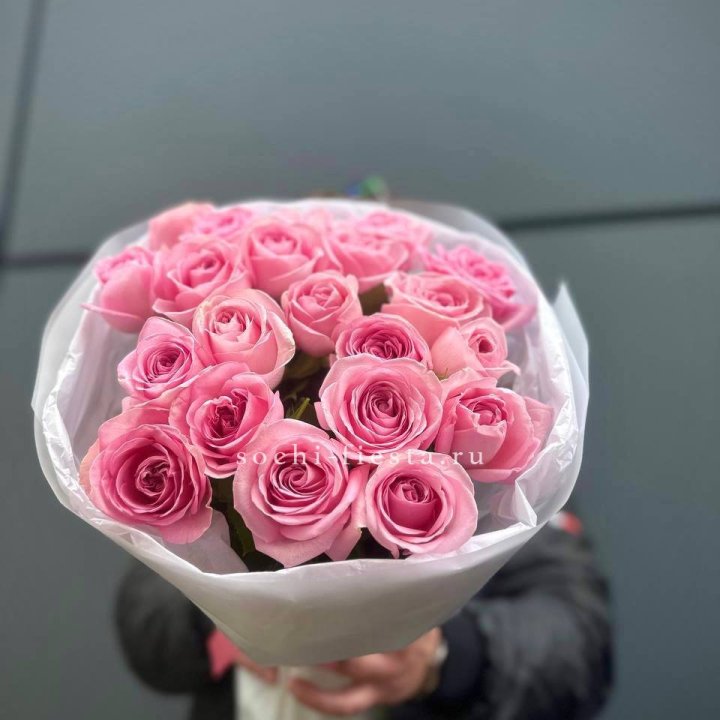 21 Розовая роза в белом в Саранске