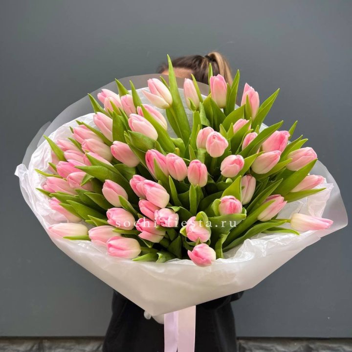 Букет тюльпанов нежно-розовых в Саранске