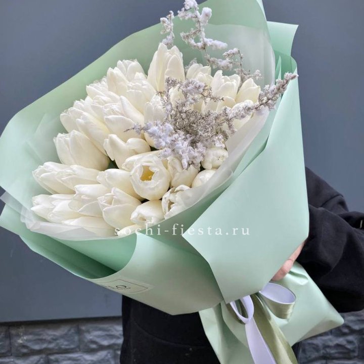 Букет белых тюльпанов "Бьянко" в Саранске