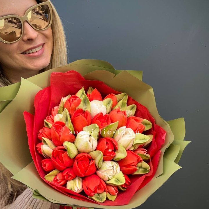 Зефирный букет из тюльпанов в Саранске